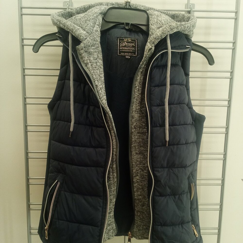Women Full Zip Lined Sleeveless Puffer Vest Size Small